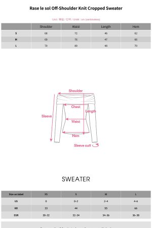 Rase le sol Off-Shoulder Knit Cropped Sweater