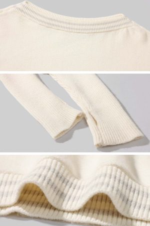 Rase le sol Off-Shoulder Knit Cropped Sweater