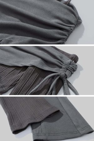 Rase le sol Off-Shoulder Paneled Long Sleeve Top