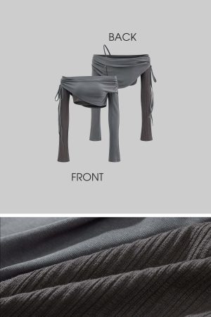 Rase le sol Off-Shoulder Paneled Long Sleeve Top