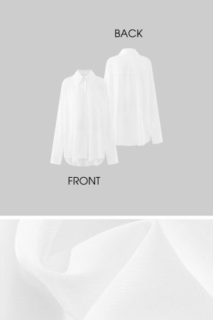 Rase le sol Oversized Embroidered Shirt with Dropped Shoulders and Extended Cuffs