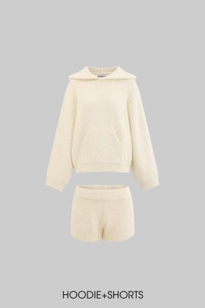 Rase le sol Oversized Fuzzy Hoodie Set