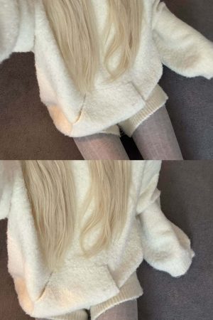 Rase le sol Oversized Fuzzy Hoodie Set
