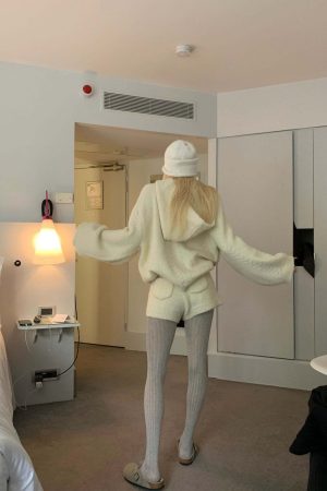 Rase le sol Oversized Fuzzy Hoodie Set