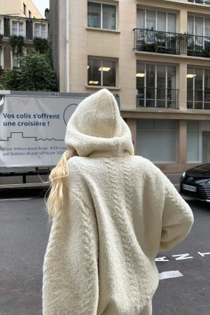 Rase le sol Oversized Fuzzy Hoodie Set