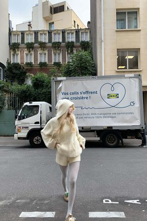 Rase le sol Oversized Fuzzy Hoodie Set