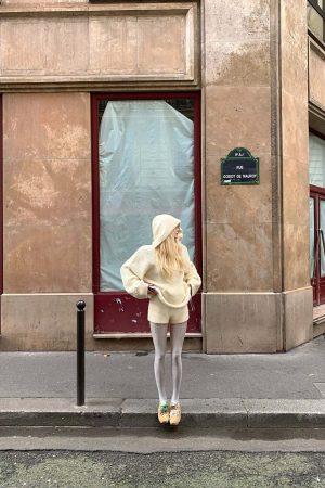 Rase le sol Oversized Fuzzy Hoodie Set