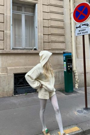 Rase le sol Oversized Fuzzy Hoodie Set