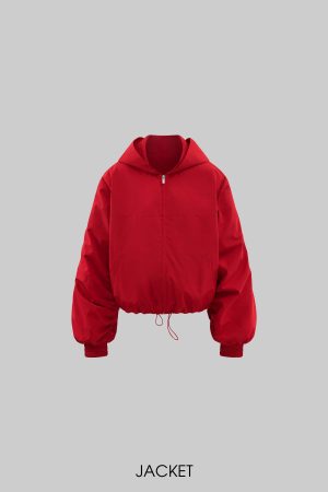 Rase le sol Oversized Hooded Jacket and Wide-Leg Pants Set