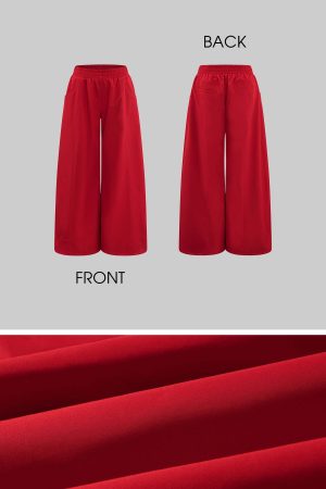 Rase le sol Oversized Hooded Jacket and Wide-Leg Pants Set