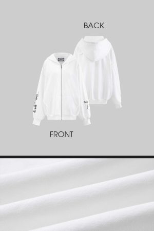 Rase le sol Oversized Hooded Zip-Up Sweatshirt