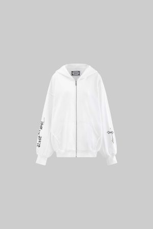 Rase le sol Oversized Hooded Zip-Up Sweatshirt