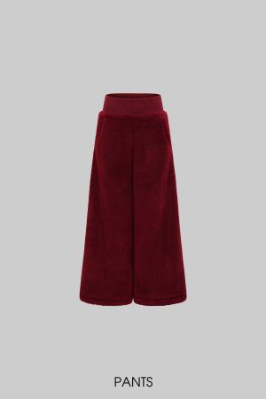 Rase le sol Oversized Red Fleece Lounge Set