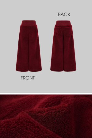 Rase le sol Oversized Red Fleece Lounge Set