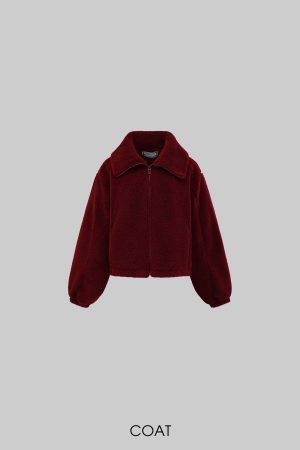 Rase le sol Oversized Red Fleece Lounge Set