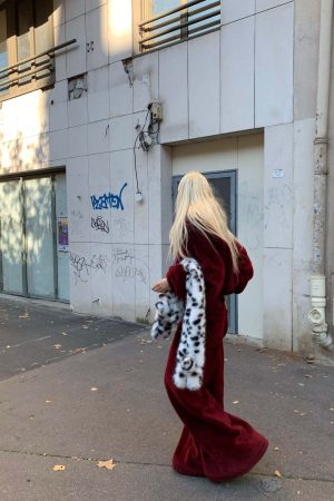 Rase le sol Oversized Red Fleece Lounge Set