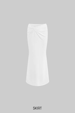 Rase le sol Oversized T-shirt and Gathered Mermaid Skirt Set