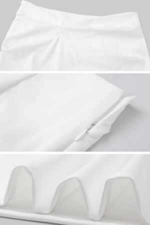 Rase le sol Oversized T-shirt and Gathered Mermaid Skirt Set