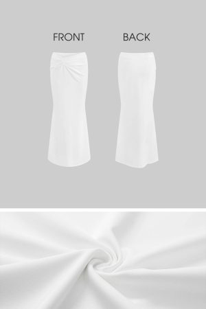 Rase le sol Oversized T-shirt and Gathered Mermaid Skirt Set