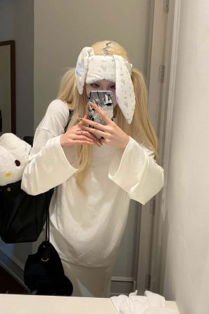 Rase le sol Oversized T-shirt and Gathered Mermaid Skirt Set