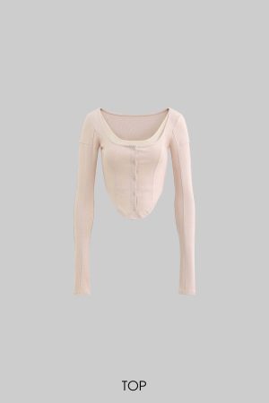 Rase le sol Pink Long-Sleeve Top & Mermaid Skirt Set