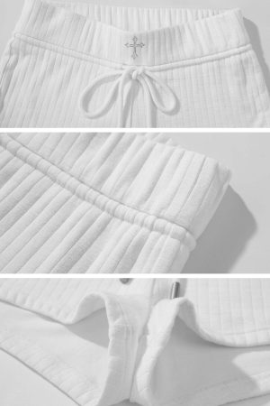 Rase le sol Quilted Texture Stretch Shorts