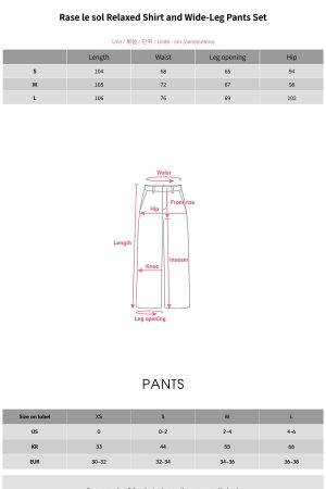 Rase le sol Relaxed Shirt and Wide-Leg Pants Set