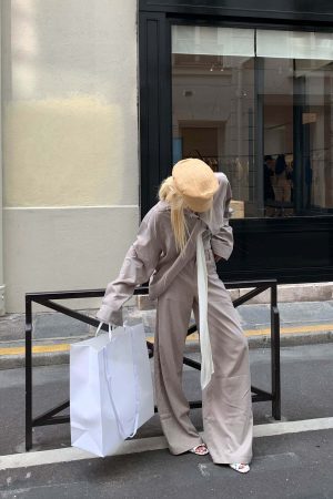 Rase le sol Relaxed Shirt and Wide-Leg Pants Set