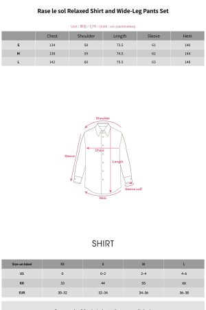 Rase le sol Relaxed Shirt and Wide-Leg Pants Set