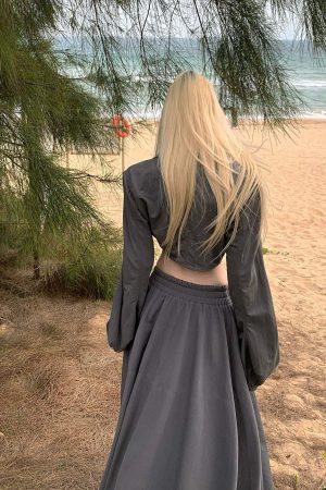 Rase le sol Relaxed Shirt & Maxi Skirt Set