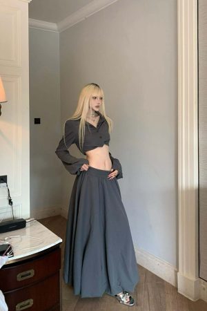 Rase le sol Relaxed Shirt & Maxi Skirt Set