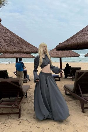 Rase le sol Relaxed Shirt & Maxi Skirt Set