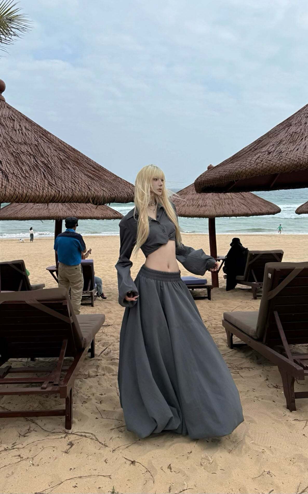 Rase le sol Relaxed Shirt & Maxi Skirt Set Rase le sol Relaxed Shirt & Maxi Skirt Set