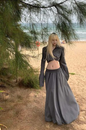 Rase le sol Relaxed Shirt & Maxi Skirt Set