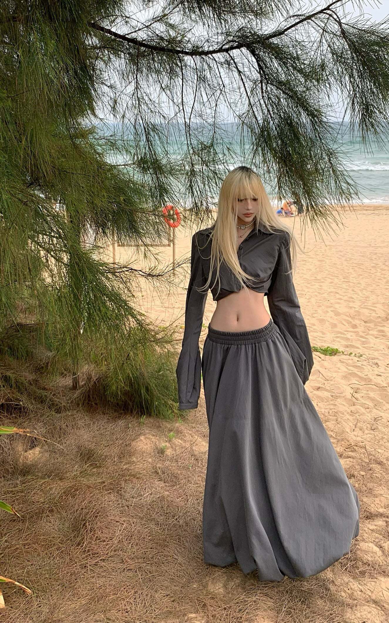 Rase le sol Relaxed Shirt & Maxi Skirt Set Rase le sol Relaxed Shirt & Maxi Skirt Set