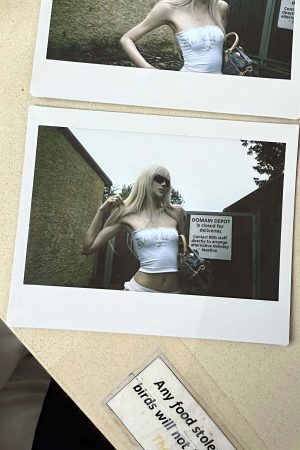 Rase le sol Rhinestone Logo Tube Top