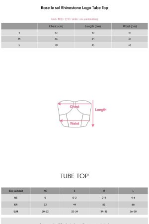 Rase le sol Rhinestone Logo Tube Top