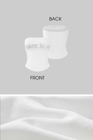 Rase le sol Rhinestone Logo Tube Top