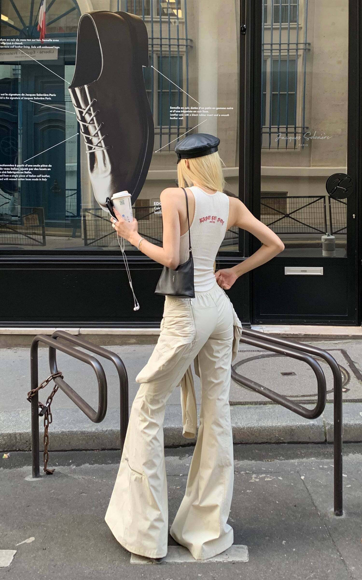 Rase le sol Ribbed Embroidered Tank Top Rase le sol Ribbed Embroidered Tank Top