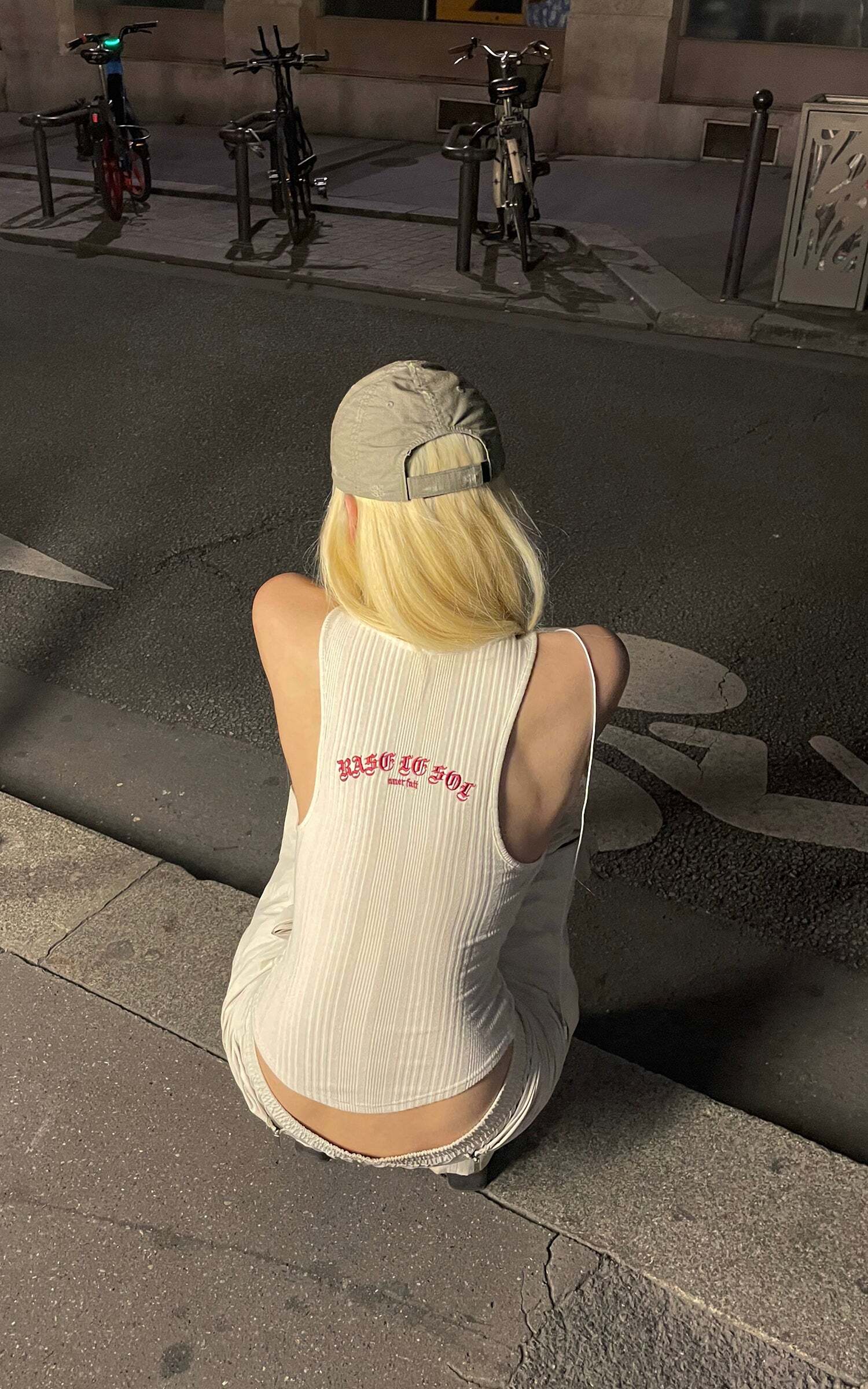 Rase le sol Ribbed Embroidered Tank Top Rase le sol Ribbed Embroidered Tank Top