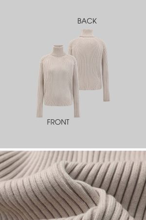 Rase le sol Ribbed High-Neck Sweater