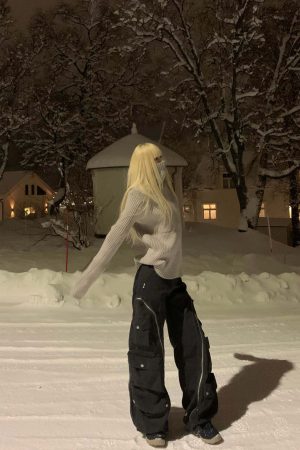 Rase le sol Ribbed High-Neck Sweater