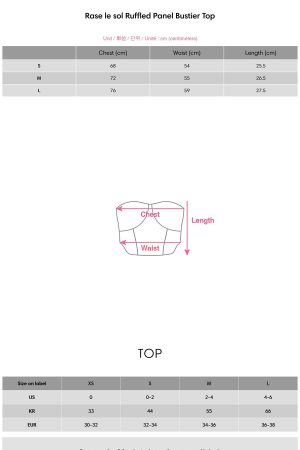 Rase le sol Ruffled Panel Bustier Top