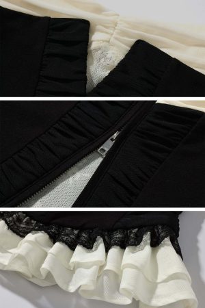 Rase le sol Ruffled Panel Bustier Top