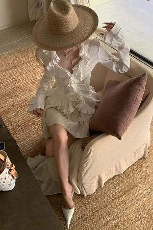 Rase le sol Ruffled Sculptural Shirt