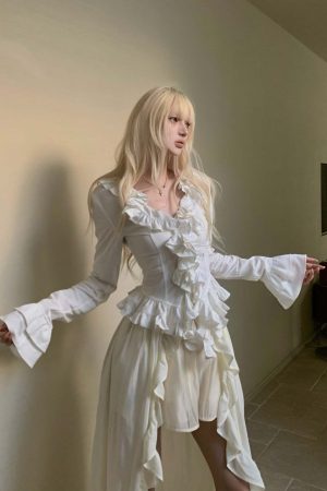 Rase le sol Ruffled Sculptural Shirt