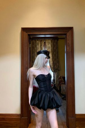 Rase le sol Sculpted Corset Dress with Crystal Bow