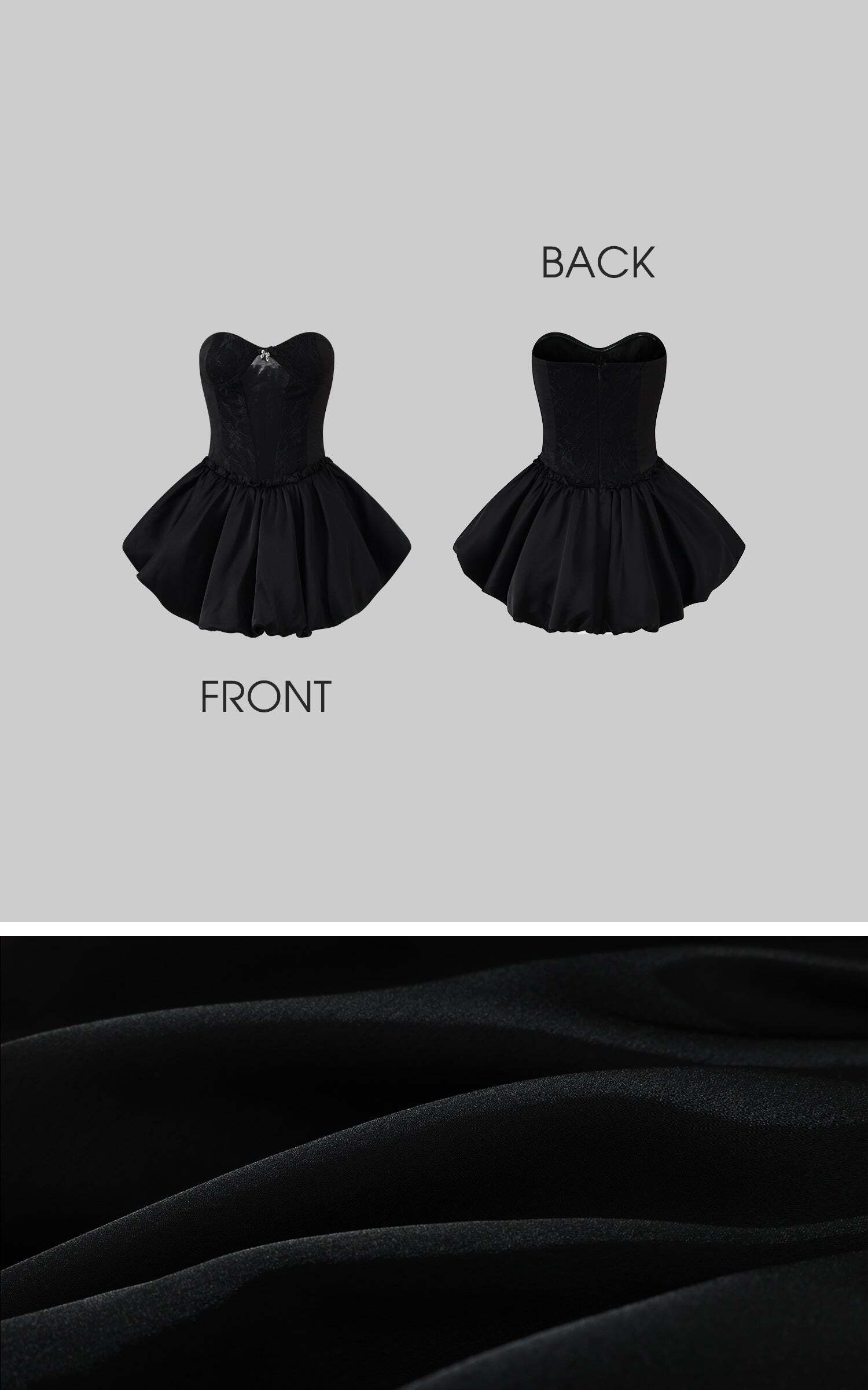 Rase le sol Sculpted Corset Dress with Crystal Bow Rase le sol Sculpted Corset Dress with Crystal Bow