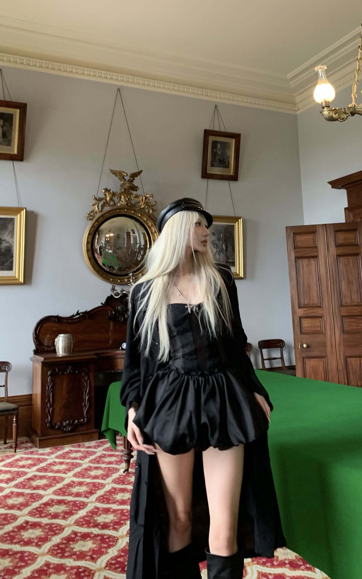 Rase le sol Sculpted Corset Dress with Crystal Bow Rase le sol Sculpted Corset Dress with Crystal Bow