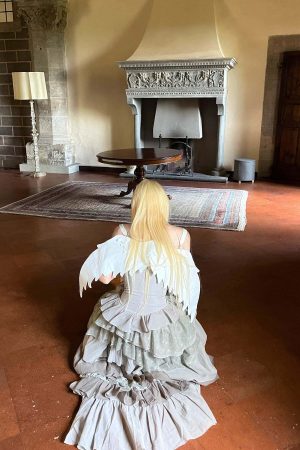 Rase le sol Sculptural Angel Wing Convertible Backpack & Crossbody